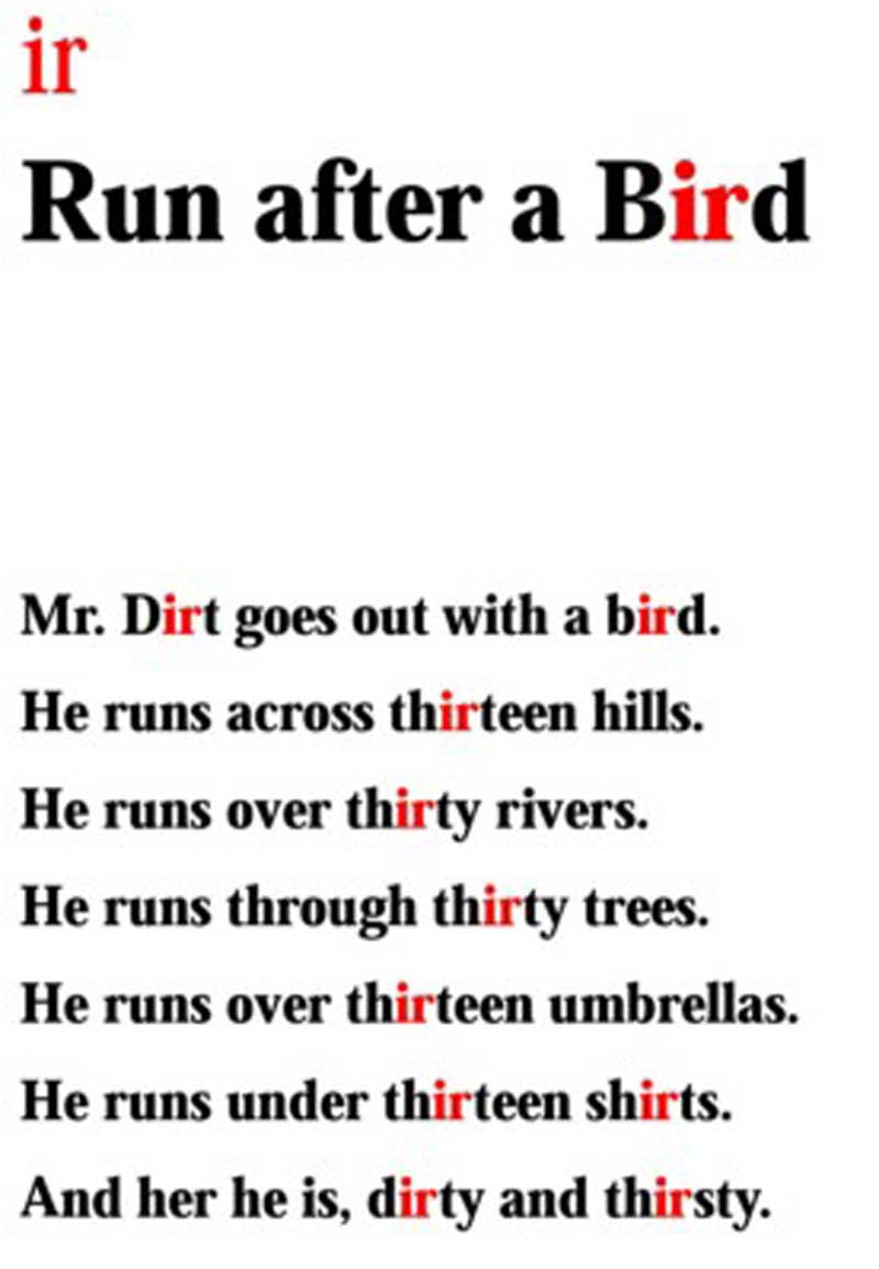 ir-run after a bird